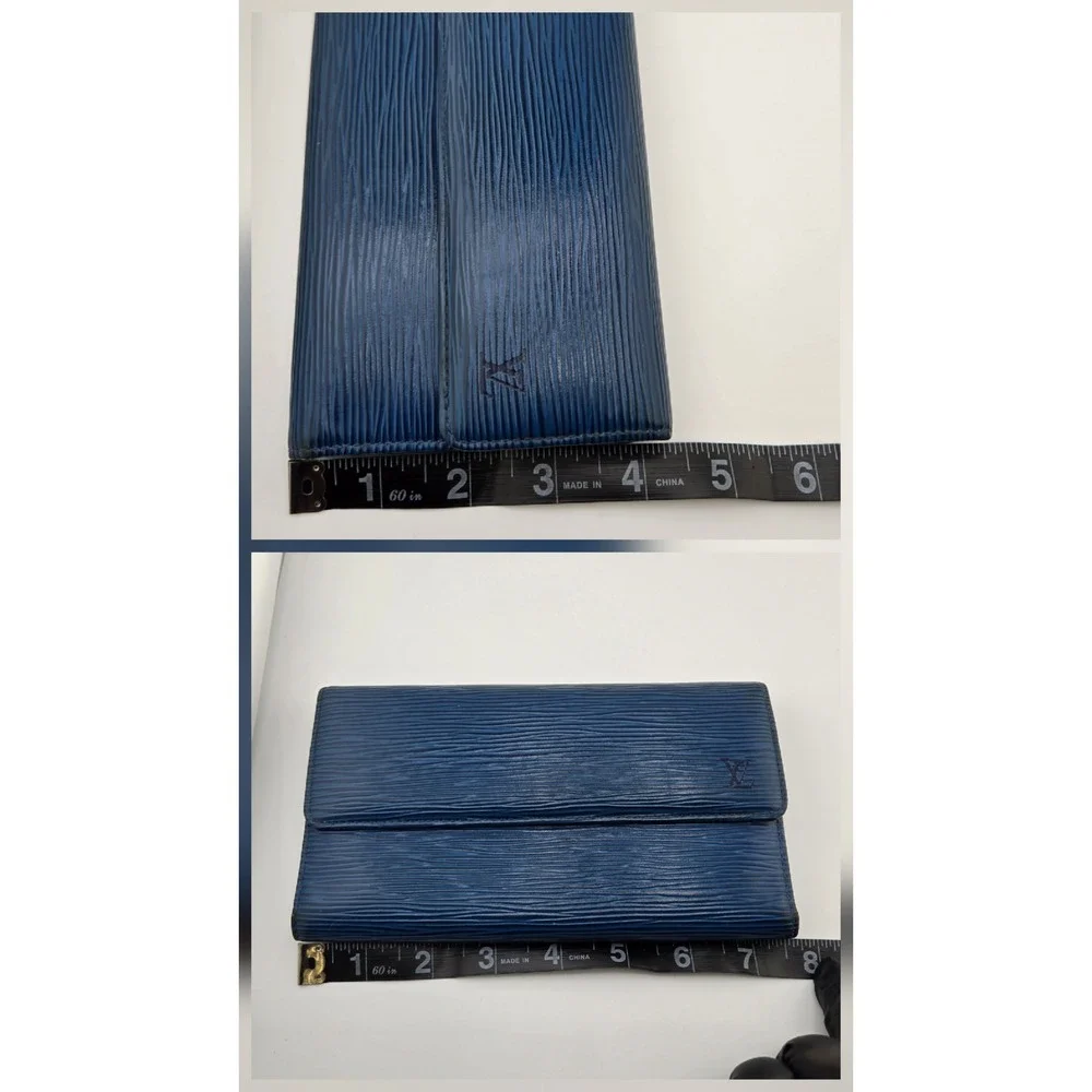 Louis Vuitton Toledo Blue Epi Leather Portefeuille International Wallet CA0939
